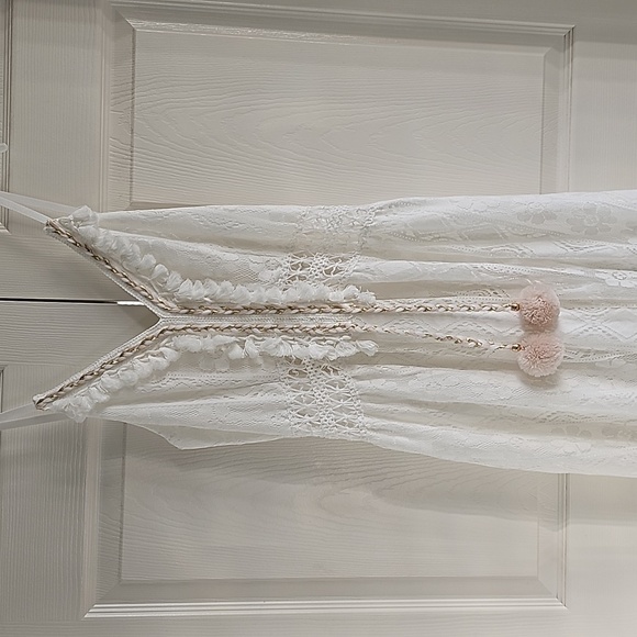 NWOT White Maxi Lace Sundress w adjustable Spaghetti Straps 2XL White - Picture 16 of 16